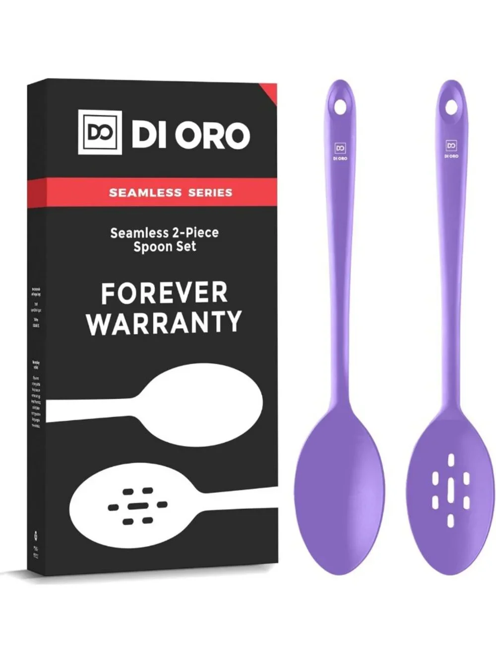 Large Heat-Resistant Silicone Cooking Spoons - Non-Stick Mixing & Serving